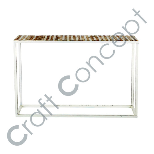 Metal & Reclaim Wood Console Table No Assembly Required