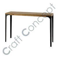 Mango Wood & Iron Dining Table No Assembly Required