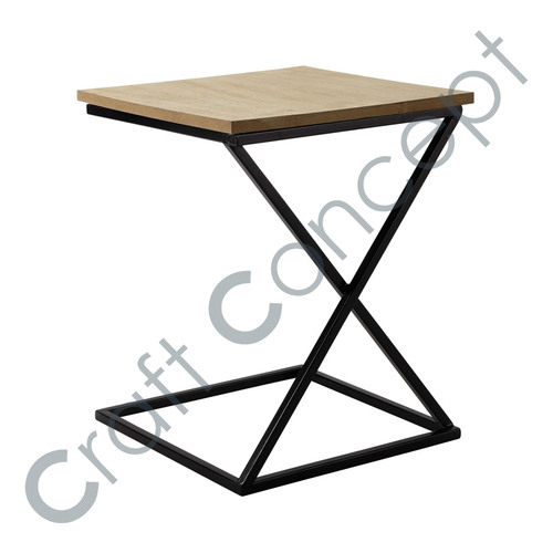 Metal & Wood Sofa Bed Side No Assembly Required