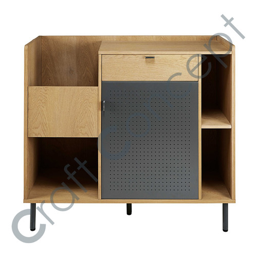 1 Drawer 1 Door Wooden Cabinet No Assembly Required