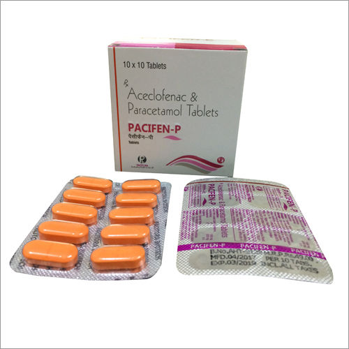 Aceclofenac-100 Mg +Paracetamol-325 Mg Tablets Purity: 99%