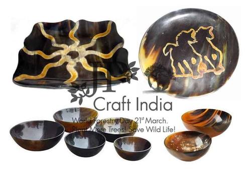 Natural Horn Bowls Plate Design: Modern