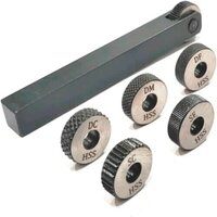 Knurl Wheel & Holders - Color: Silver
