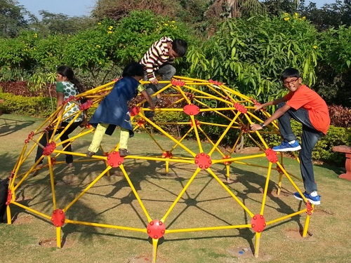 Mini Sunset Climber - Roto Plastic Material, 15FT x 15FT Safe Area, Suitable for Ages 5-12, Accommodates 10 Kids, Color Options Available