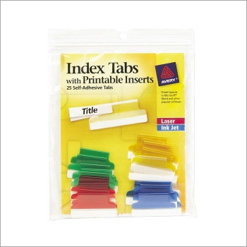 Laser Printed Sheets - Plastic 50x25mm, Multicolor | Easy Printing, Custom Labels, Durable Tabs, Color Coded, Quick Indexing, 20 Tabs