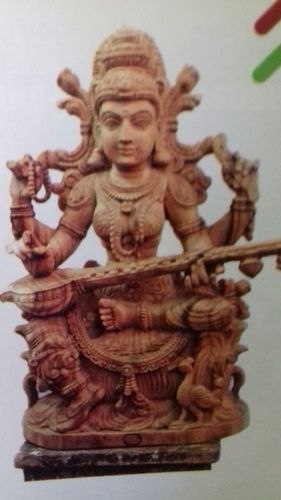 WOODEN GURU BAGAVAN STATUE