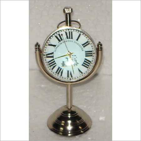 White And Silver Antique Table Clock