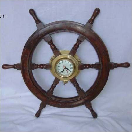 Dark Brown Antique Wooden Clock