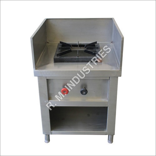 Commercial Single Burner Cooking Range - Stainless Steel 700x500x800 mm 15 kW | Fuel Efficient Uniform Heating Portable Design