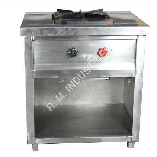 Single Burner Cooking Range - Stainless Steel, 60x60x80 cm, 3KW | Compact, Easy Cleaning, Durable