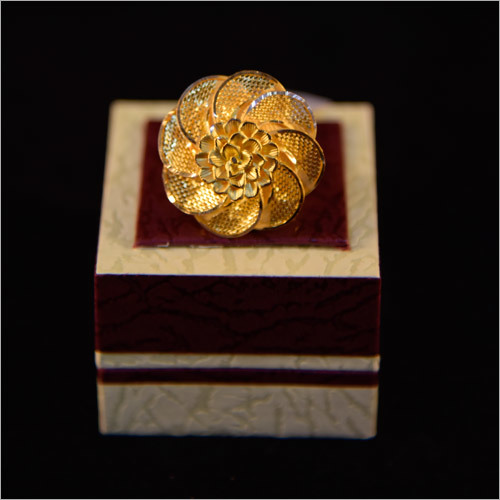 Flower Design Golden Ring