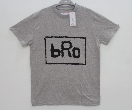 Grey Mens Printed T-Shirt English