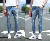 Men's Casual Jeans - Soft Cotton, Sizes: S, M, L, Xl | Mid Rise Waist, Moisture Absorption, Stylish Pockets