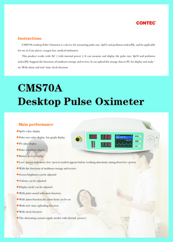 CMS 70 A Tabletop Pulse Oximeter