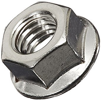 Flange Nut - Steel M8 Zinc Plated, 18mm Flange Diameter, Vibration Resistance, Load Distribution