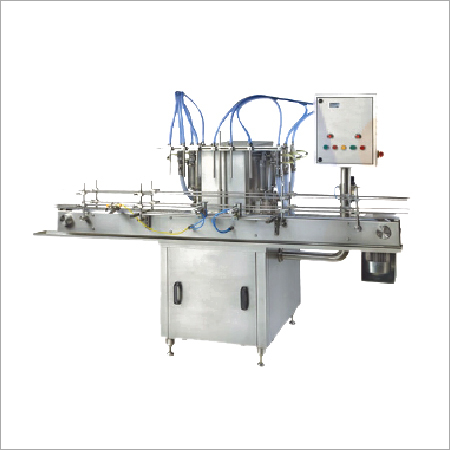 Automatic Liquid Filling Machine - Metal Construction, 1.5 HP Power, 230 Volt, Silver | Semi-Automatic Operation, Drip Tray Included