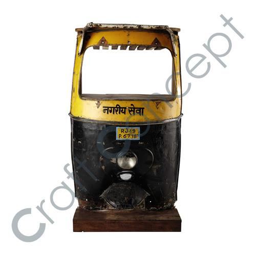 Recycle Yellow/Black Metal Bar No Assembly Required
