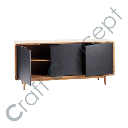 Solid Mango Wood Buffet No Assembly Required