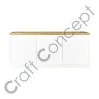 Solid White Wood Buffet No Assembly Required