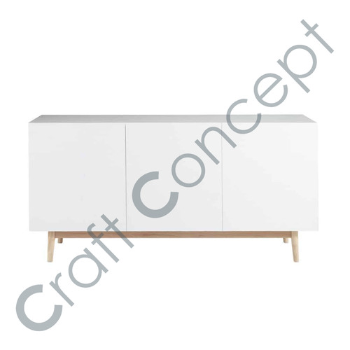 White Vintage Wood Buffet No Assembly Required