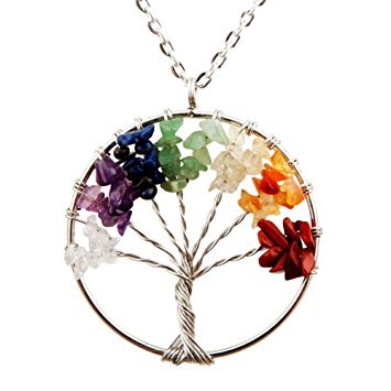 7 Chakra Tree of Life Pendant for Necklace