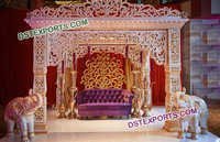Heavy Carved Fiber Mandap