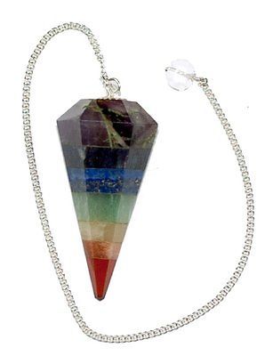 Multi-Stone Cone Seven Chakra Pendulum