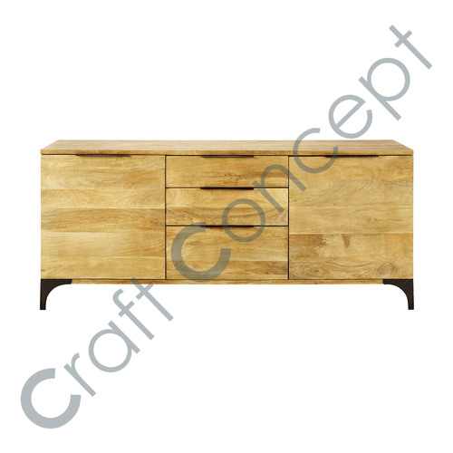 Solid Mango Wood Buffet No Assembly Required
