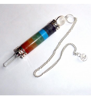 7 Chakras Gemstone Pendulum