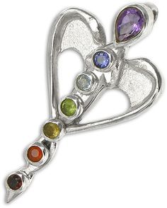 Angel Chakra Pendant in Sterling Silver