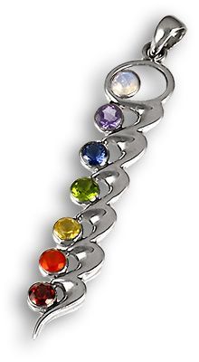 Sterling Silver With Faceted Crystal Pendant