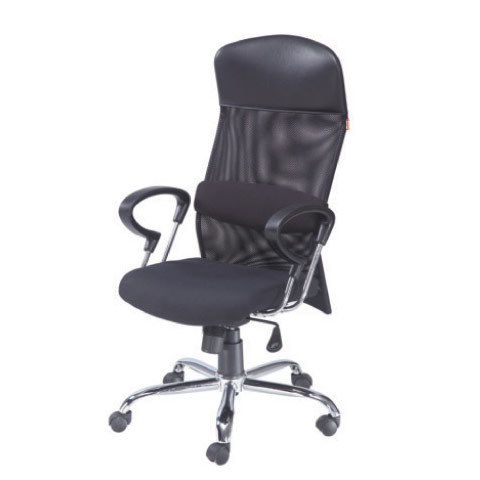 Astra Series - Chrome Mesh, 60x60x110cm, Black | Ergonomic Design, Adjustable Height, Lumbar Support, 5 Caster Wheels