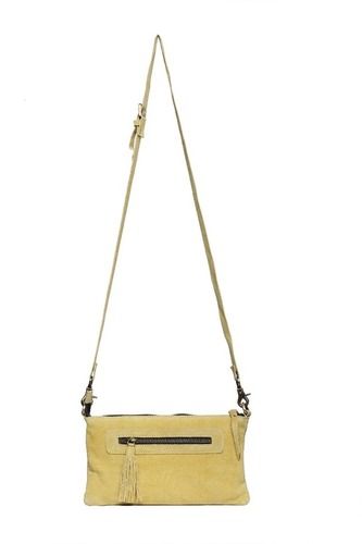 Yellow Leather Sling Bag