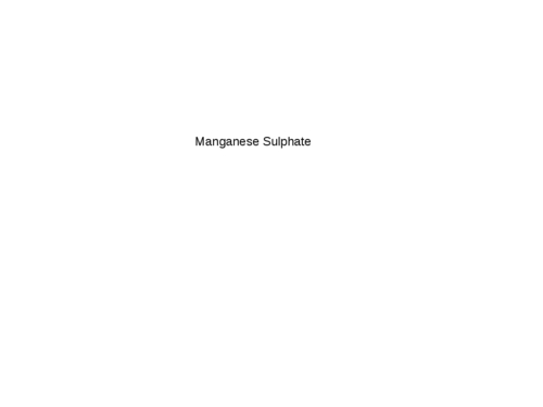 Manganese Sulphate Mnso4