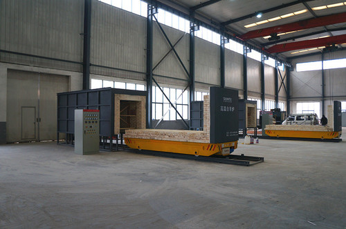 1400a Industrial trolley muffle furnace