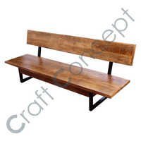 Iron Wooden Bench - Mango Wood & Iron Frame, Eco-friendly Design With Vintage Industrial Charm And Custom Size Options