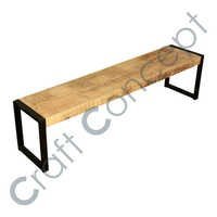 Black Iron Legs With Wooden Seat Bench Black Iron Legs With