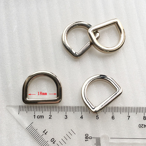18mm Metal D Ring Buckle For Crafts Bag Accessory Belt Straps Loop Hardware Pet Dog Collar Leash Rope Harness Backpack Clasp