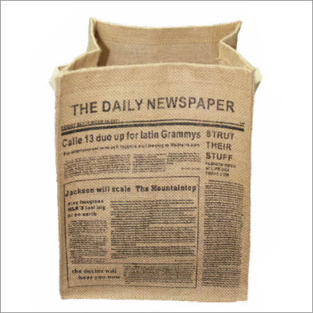 Jute Newspaper Bags Size: 31 X 23 X 23 Cm