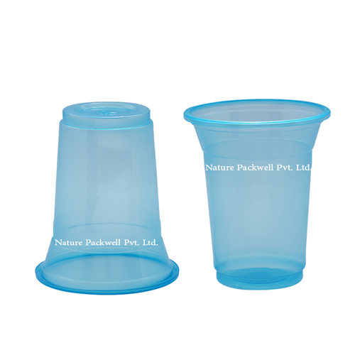 Blue Disposable Glass