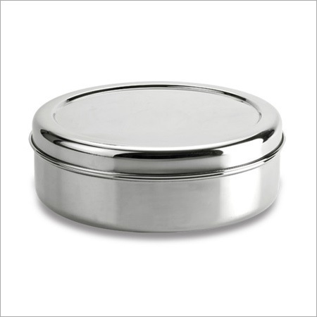 Silver Stainless Steel Masala Dabba