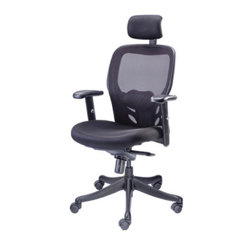 Astra Series - Mesh Fabric, 700x600x1200mm, Black | Ergonomic Design, Adjustable Armrests, Swivel, Headrest Support