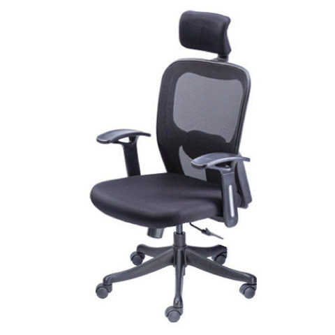 Astra Series - Mesh Fabric, 60x60x120cm, Black | Adjustable Armrest, Ergonomic Design, Lumbar Support, Caster Wheels