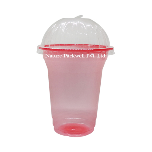 Red Plastic Disposable  Glass