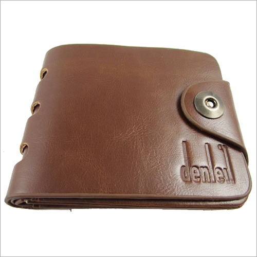 Mens Wallet - Leather, 4x3x1 inches, Brown | Snap Button Closure, Compact Design, 6-8 Card Slots, Durable Material, Easy Access, Secure Storage