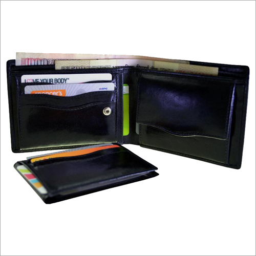 Arpera Slim Black Genuine Leather Mens Wallet with Removable Card Holder
