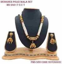Wedding Designer Polki Mala Set - Gender: Women