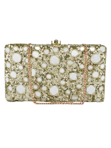Sequins And Glass Shimmer Clutch