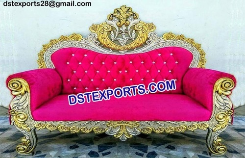 Traditional Gold Plated Sofa for Marriage