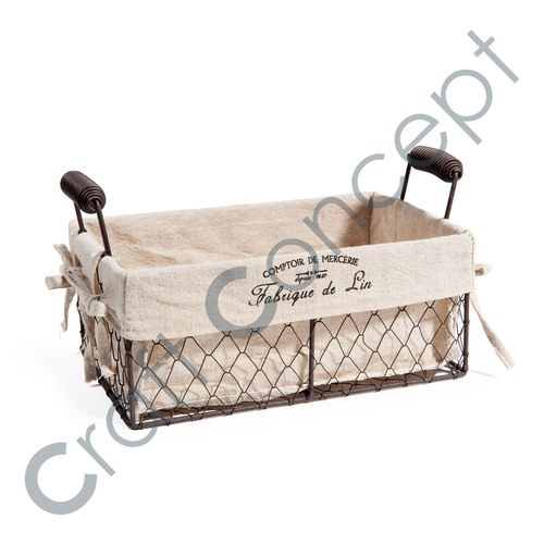 Canvas Printed Bin - Fabric & Iron Material 4-Wheel Mobility | Modern Eco-Friendly Design Unique Black Print